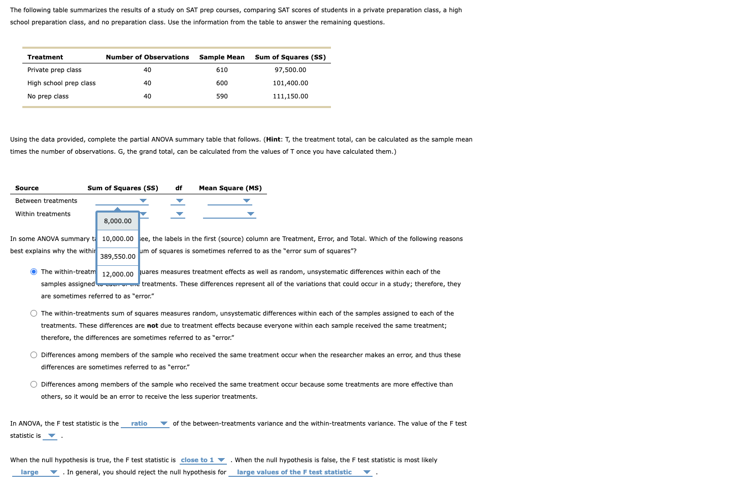 Solved The following table summarizes the results of a study | Chegg.com