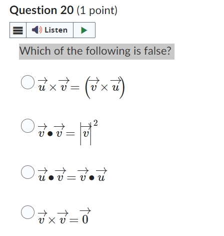 Solved Which Of The Following Is False? | Chegg.com