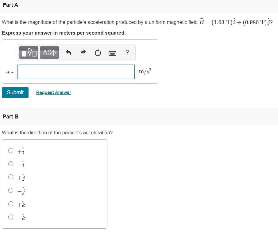 Solved A Particle With Mass 1 81 X 10 Kg And A Charge Of Chegg Com