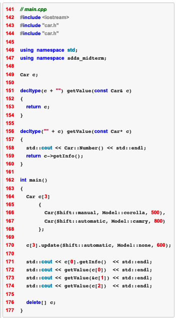 Solved HELP ASAP !!! The C++ code below contains five (5) | Chegg.com