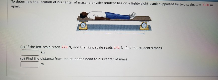 Solved To determine the location of his center of mass, a | Chegg.com