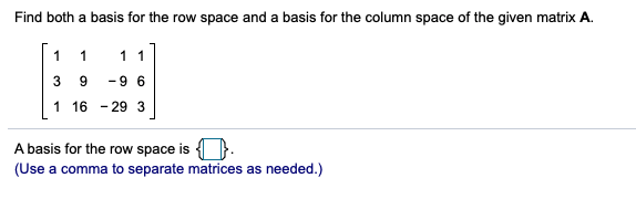 Solved Find both a basis for the row space and a basis for | Chegg.com