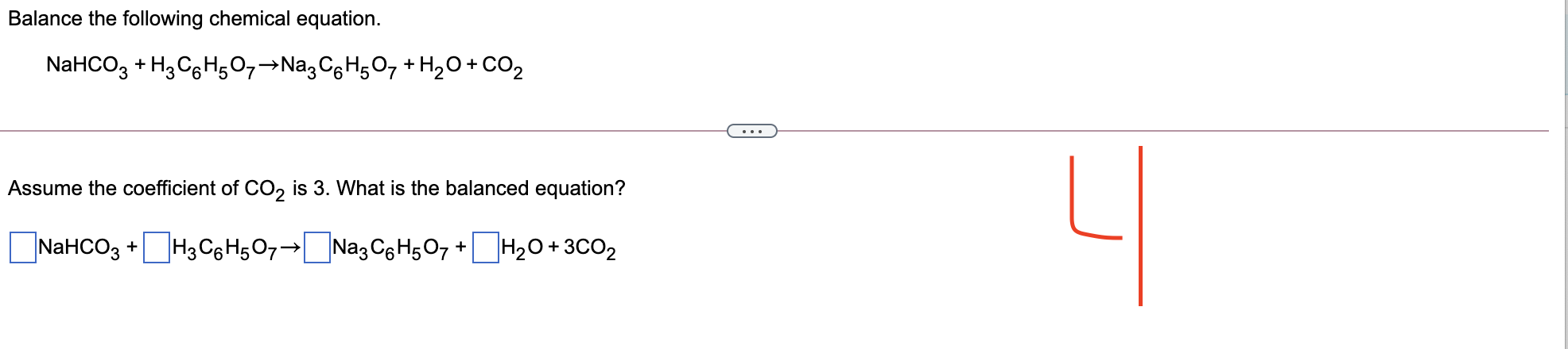 Solved Balance The Following Chemical Equation. NaHCO3 + | Chegg.com