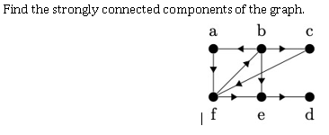 Solved Find the strongly connected components of the graph. | Chegg.com