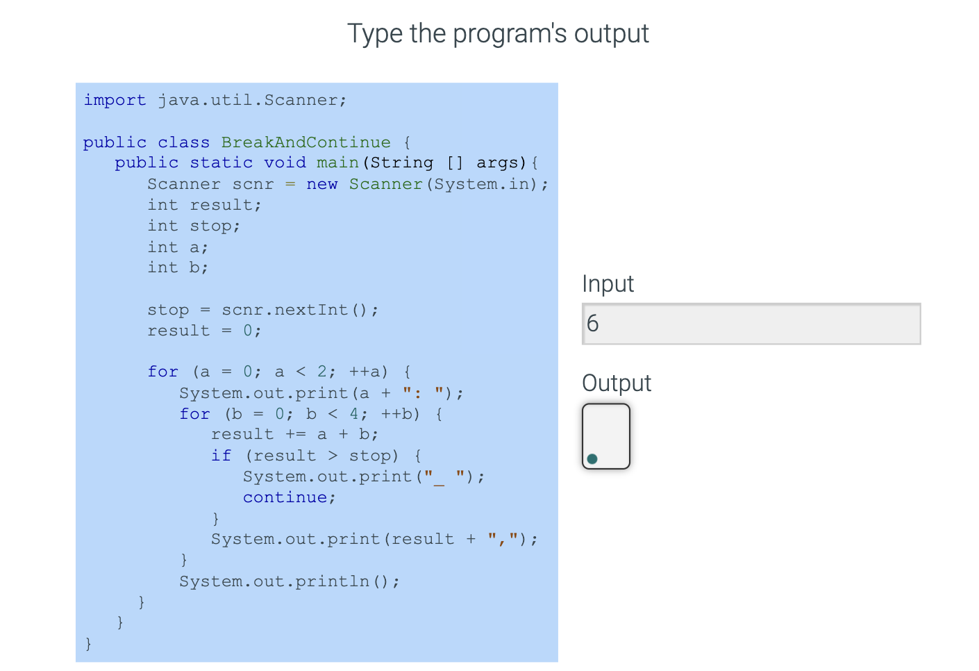 Solved Type the program's output | Chegg.com