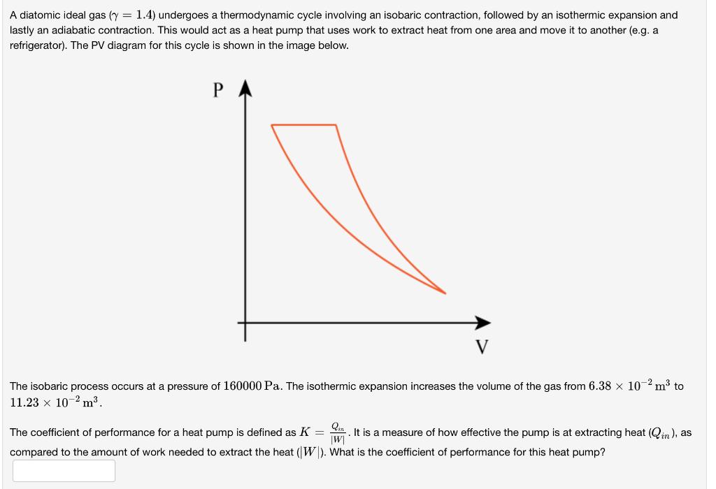 Solved A Diatomic Ideal Gas (γ=1.4) Undergoes A | Chegg.com