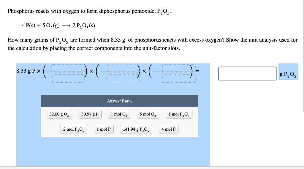 solved-phosphorus-reacts-with-oxygen-to-form-diphosphorus-chegg