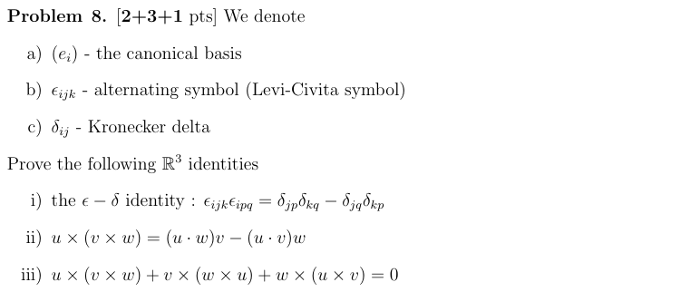 Solved Problem 8. [2+3+1pts] We denote a) (ei) - the | Chegg.com