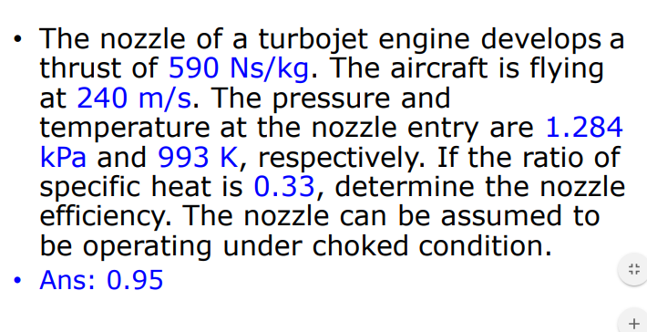 Solved The nozzle of a turbojet engine develops a thrust of | Chegg.com
