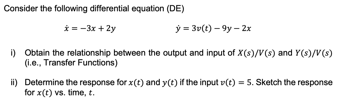 Solved Consider The Following Differential Equation De Chegg Com