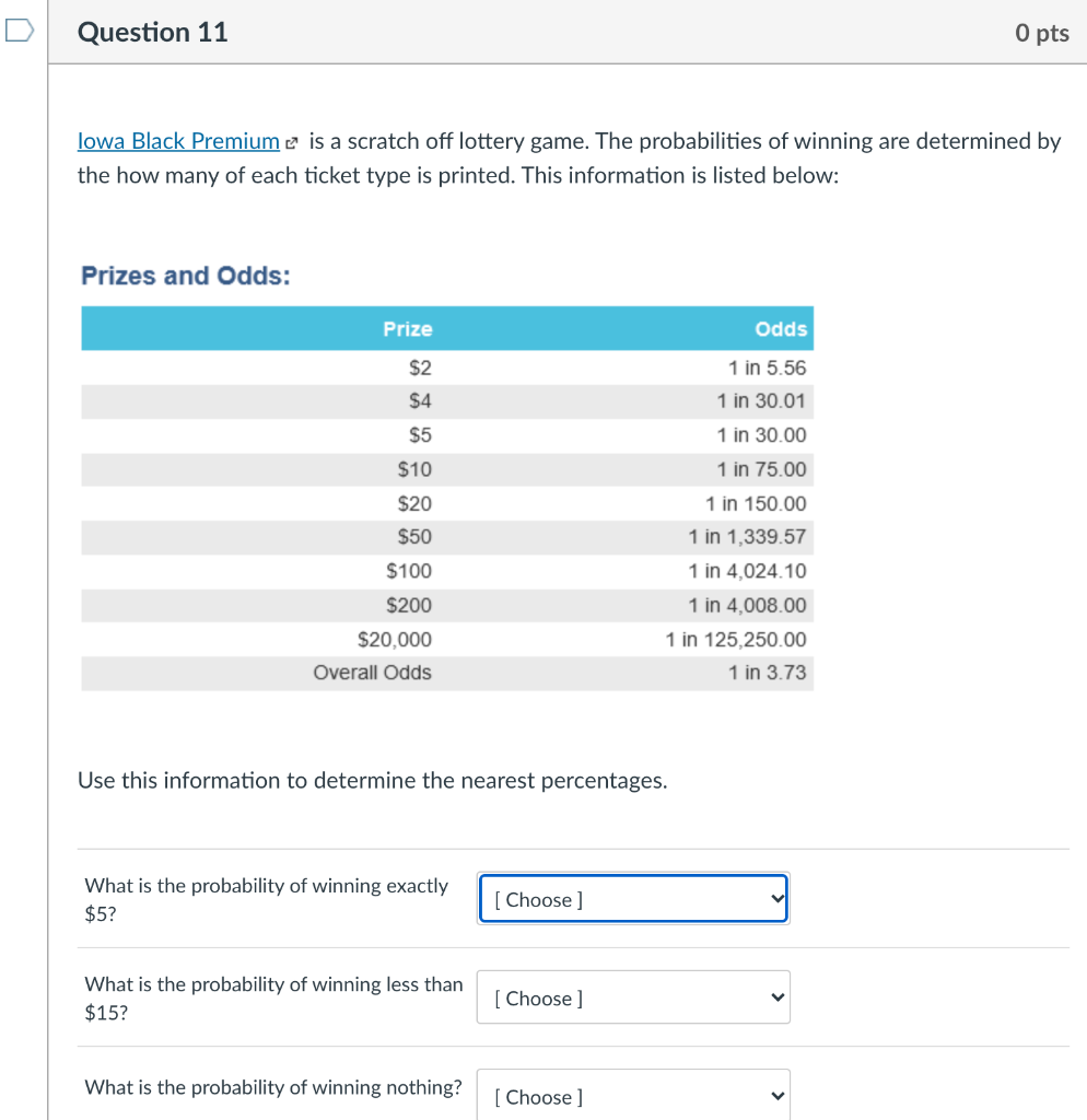 Solved Question 11 O pts lowa Black Premium e is a scratch