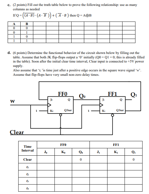 Solved 1. Combinational And Sequential Logic Circuits (20 | Chegg.com