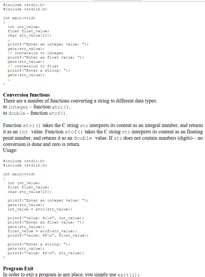 Solved Problem Specification You are asked to write a C | Chegg.com