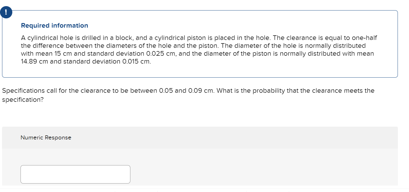 Solved Required information A cylindrical hole is drilled in