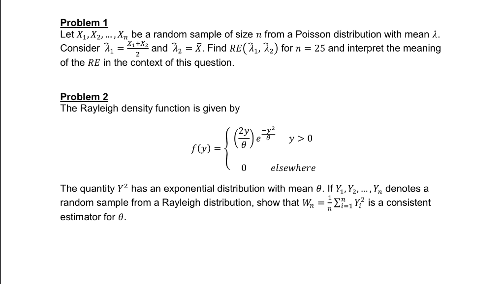 Solved Problem 1 Let X1 X2 Xn Be A Random Sample Of 3608