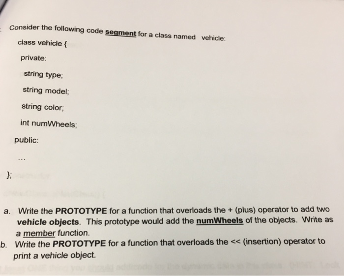 Solved Consider the following code segment for a class named | Chegg.com