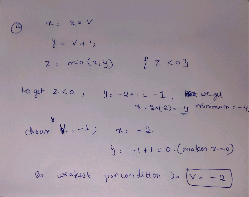 Solved Part 3 Weakest Precondition P Post Condition Spy X 2 V 1 2 Cor Y V T 1 Z Cof Mx X Y Zcoz Q