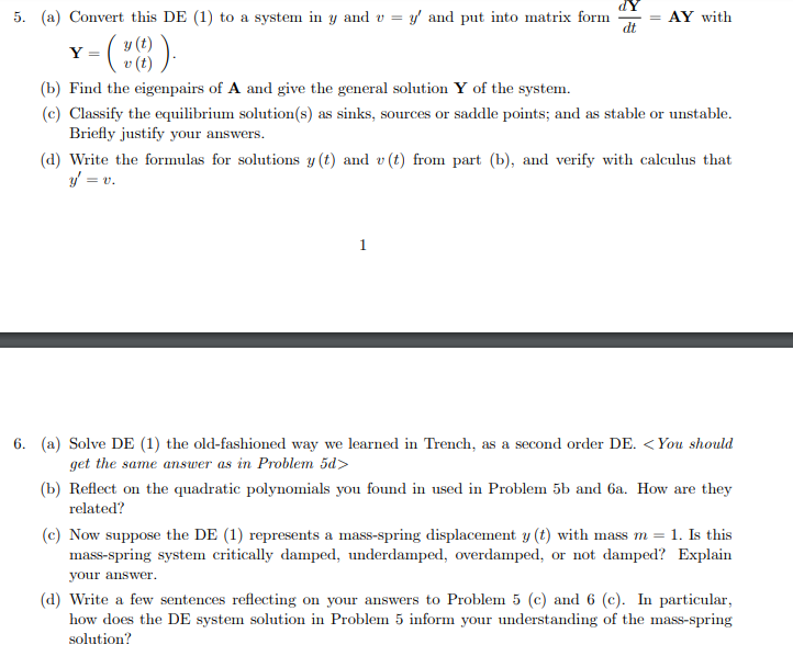 Solved I need PROBLEM 6 solved please. I've listed both 5 & | Chegg.com