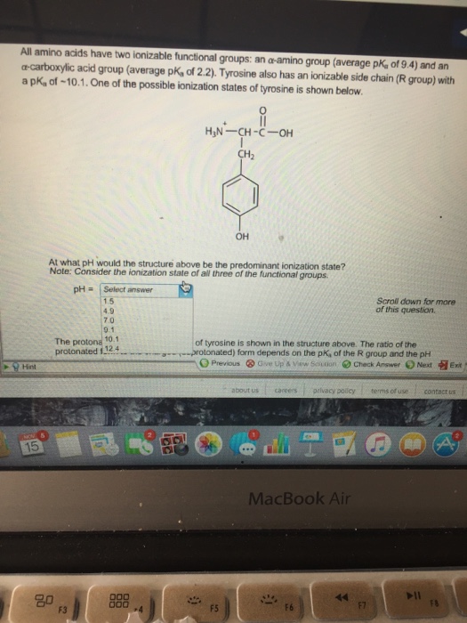 Solved All amino acids have two ionizable functional groups