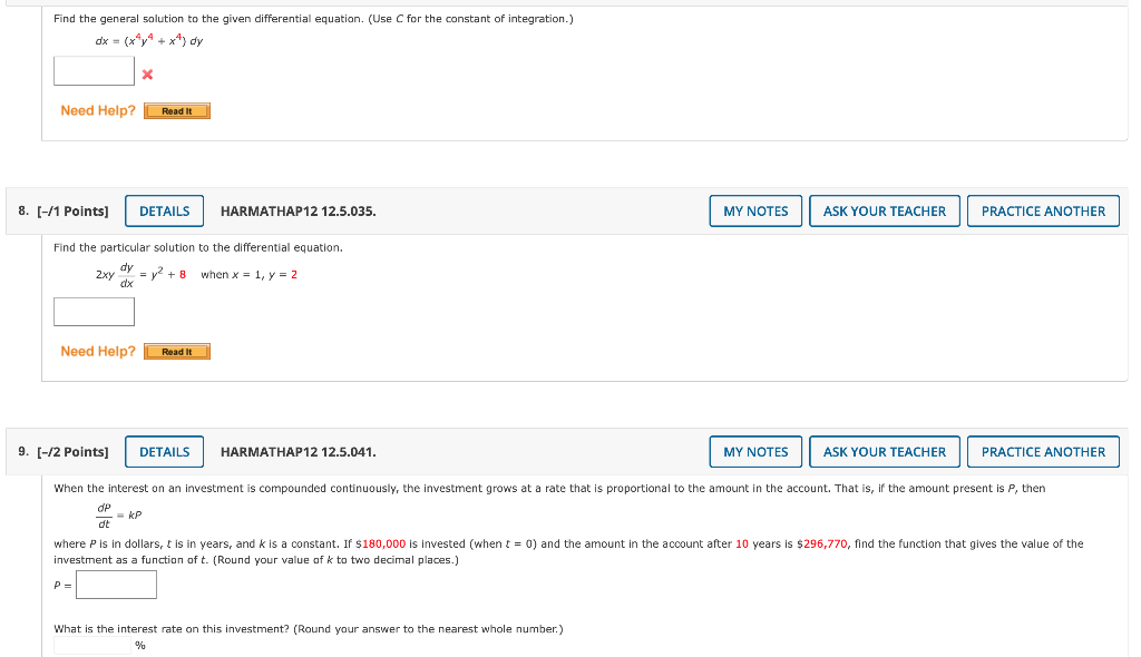 Solved Find the general solution to the given differential | Chegg.com