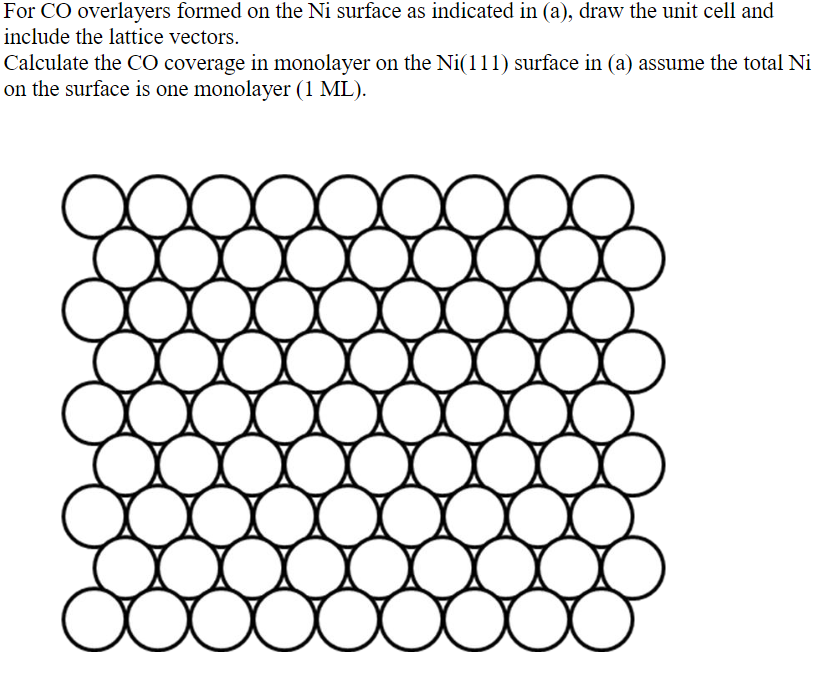 Solved For CO overlayers formed on the Ni surface as | Chegg.com