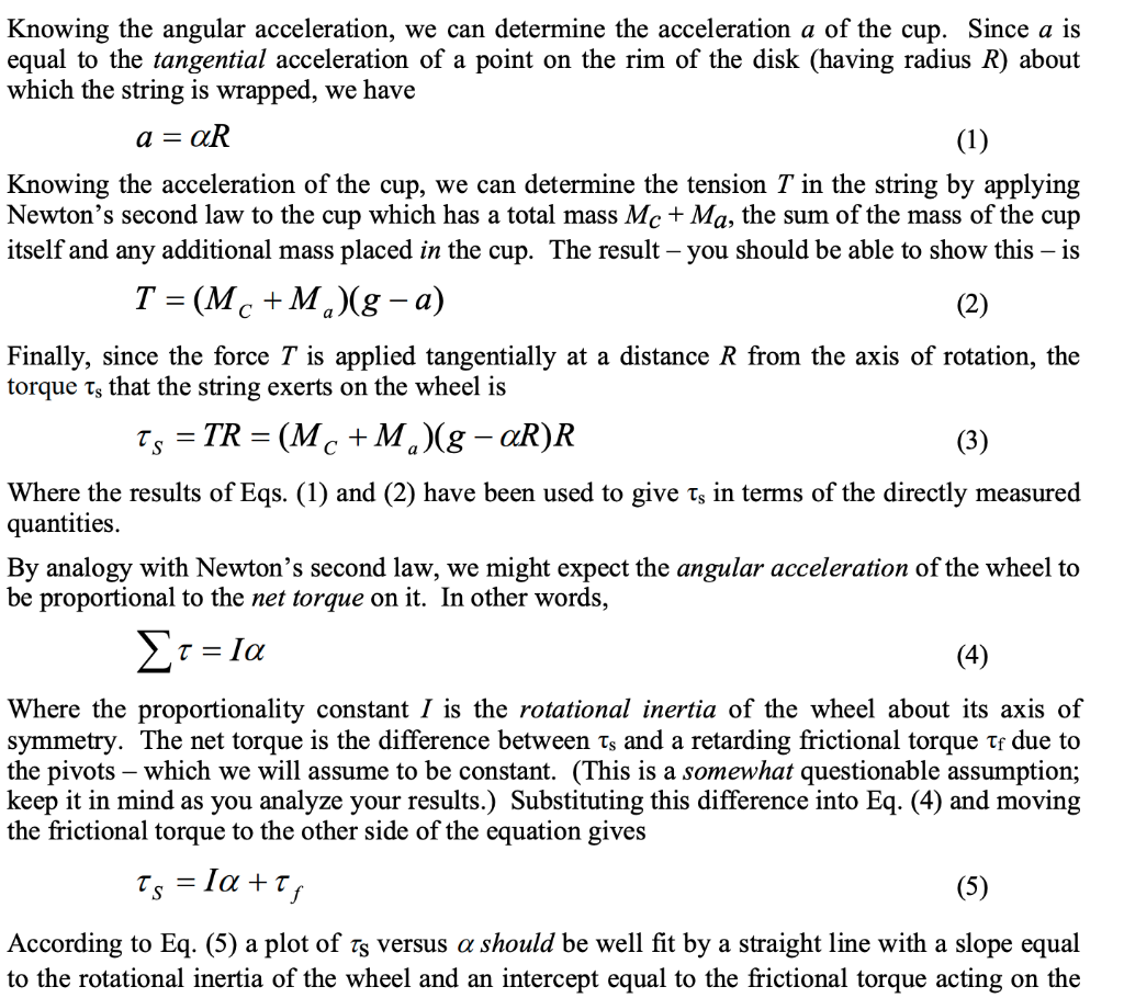 Solved Part A-Finding the rotational inertia experimentally | Chegg.com