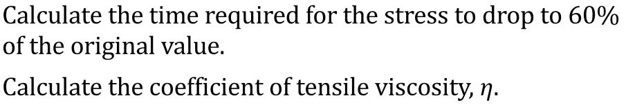 solved-the-stress-on-a-polymer-under-constant-strain-relaxes-chegg