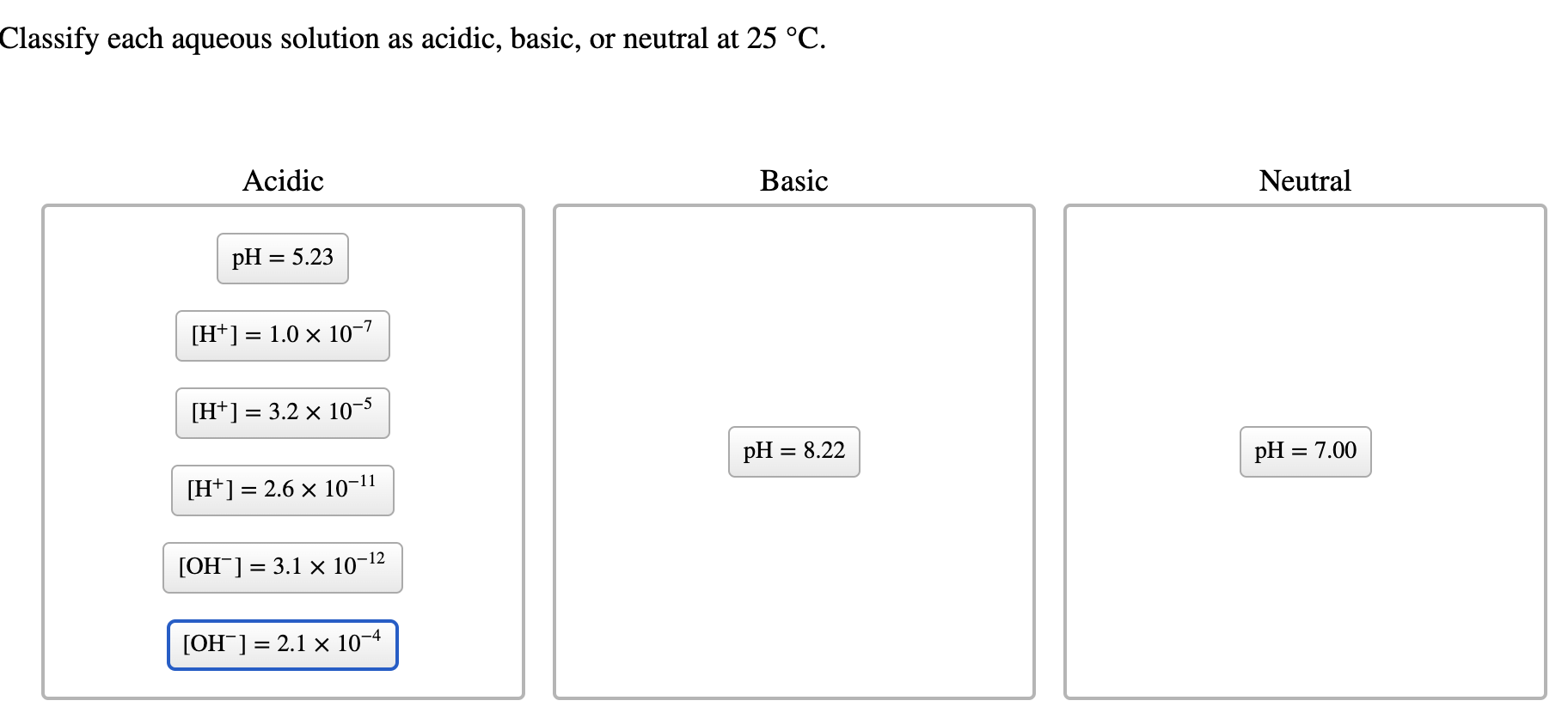 Solved Classify Each Solution As Acidic, Basic, Or Neutral | Chegg.com