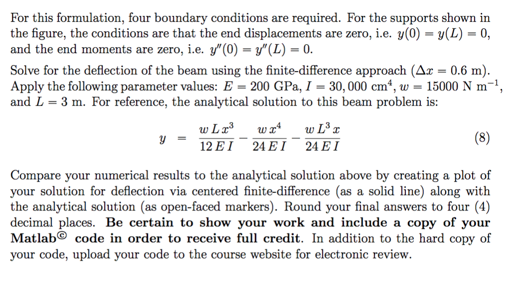 4. Uniformly Loaded Beam The differential equation | Chegg.com