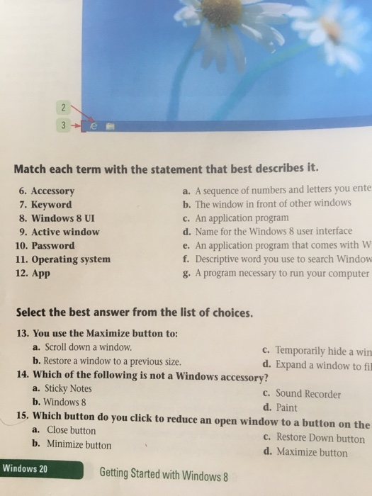 Solved Match each term with the statement that best | Chegg.com