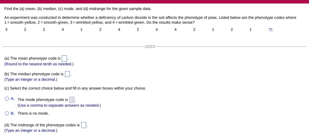 Solved Find The (a) Mean, (b) Median, (c) Mode, And (d) | Chegg.com