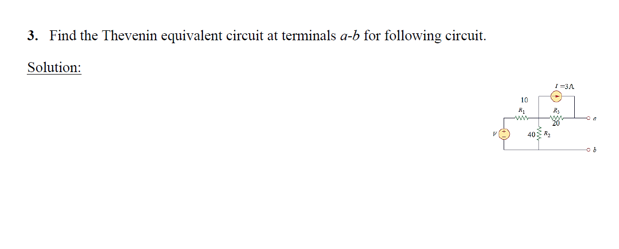 Solved Find The Thevenin Equivalent Circuit At Terminals A-b | Chegg.com