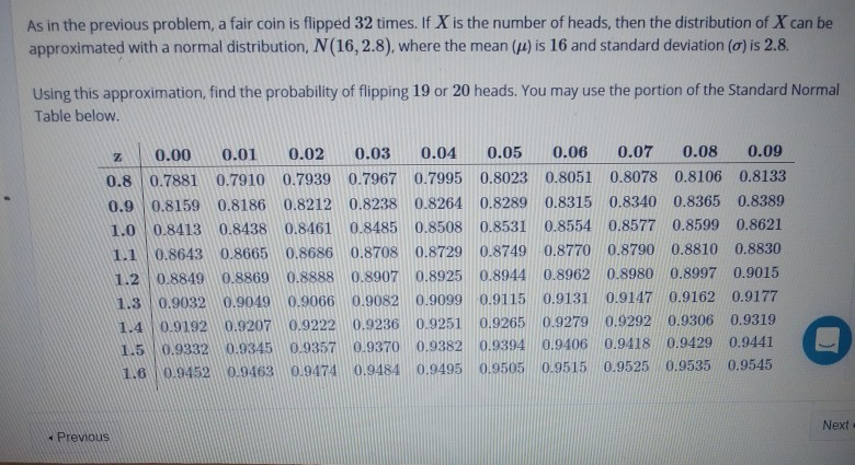 Solved As in the previous problem, a fair coin is flipped 32 | Chegg.com