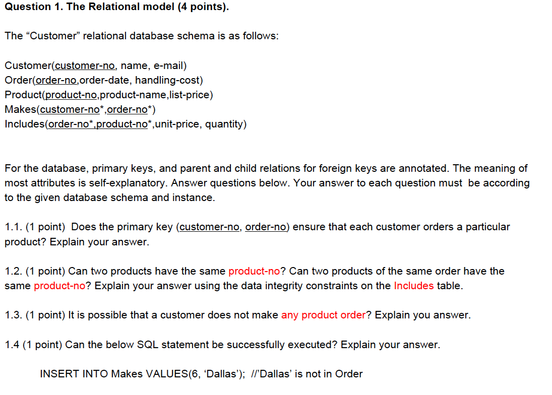 Solved Question 1 The Relational Model 4 Points The Chegg Solved Question 1 The Relational Model 4 Points The Chegg