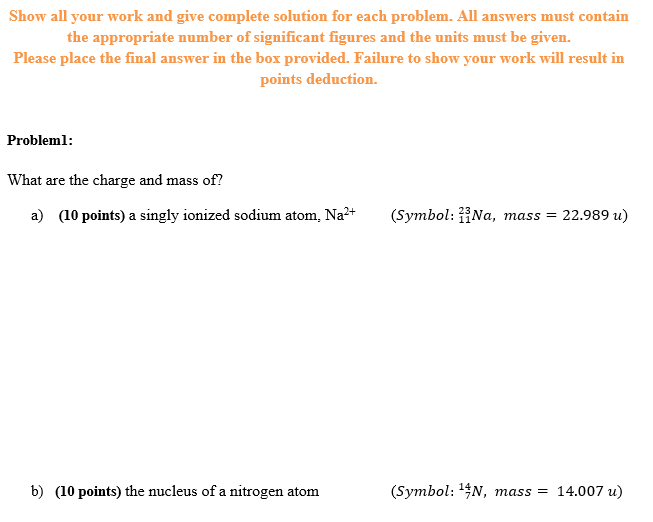Solved Show all your work and give complete solution for | Chegg.com