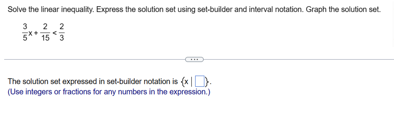 Solved Solve The Linear Inequality Express The Solution Set 6040