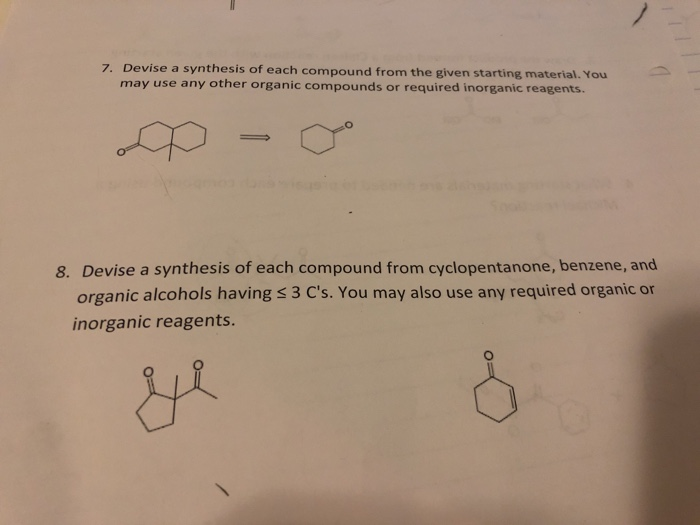 Solved 7. Devise A Synthesis Of Each Compound From The Given | Chegg.com