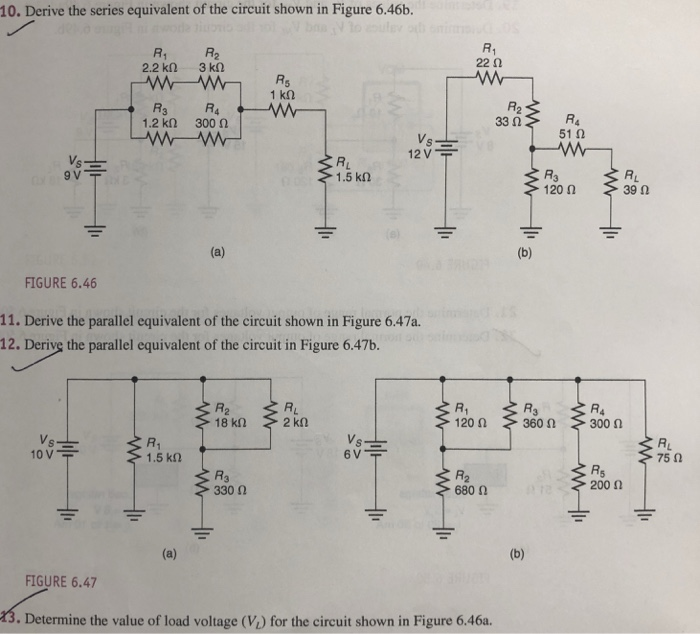 Solved 10. Derive the series equivalent of the circuit shown | Chegg.com