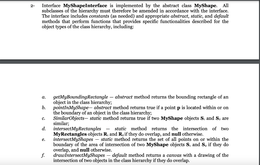Solved 1- Create a hierarchy of Java classes as follows: | Chegg.com