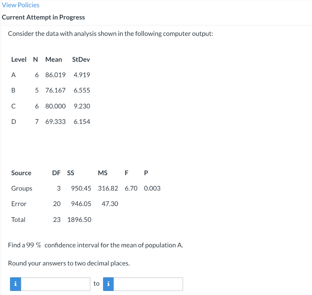 Solved View Policies Current Attempt in Progress Consider | Chegg.com