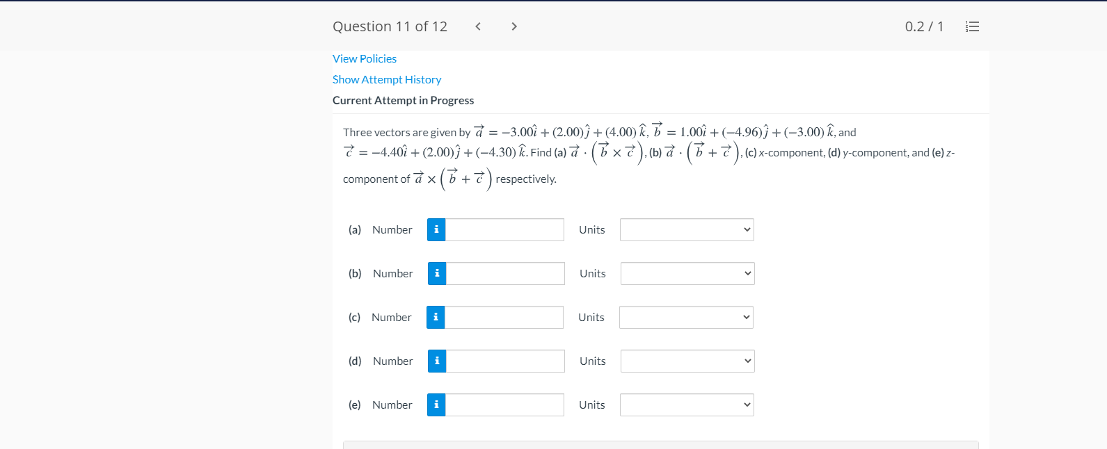 Solved Question 11 Of 12 0 2 1 View Policies Show Attem Chegg Com