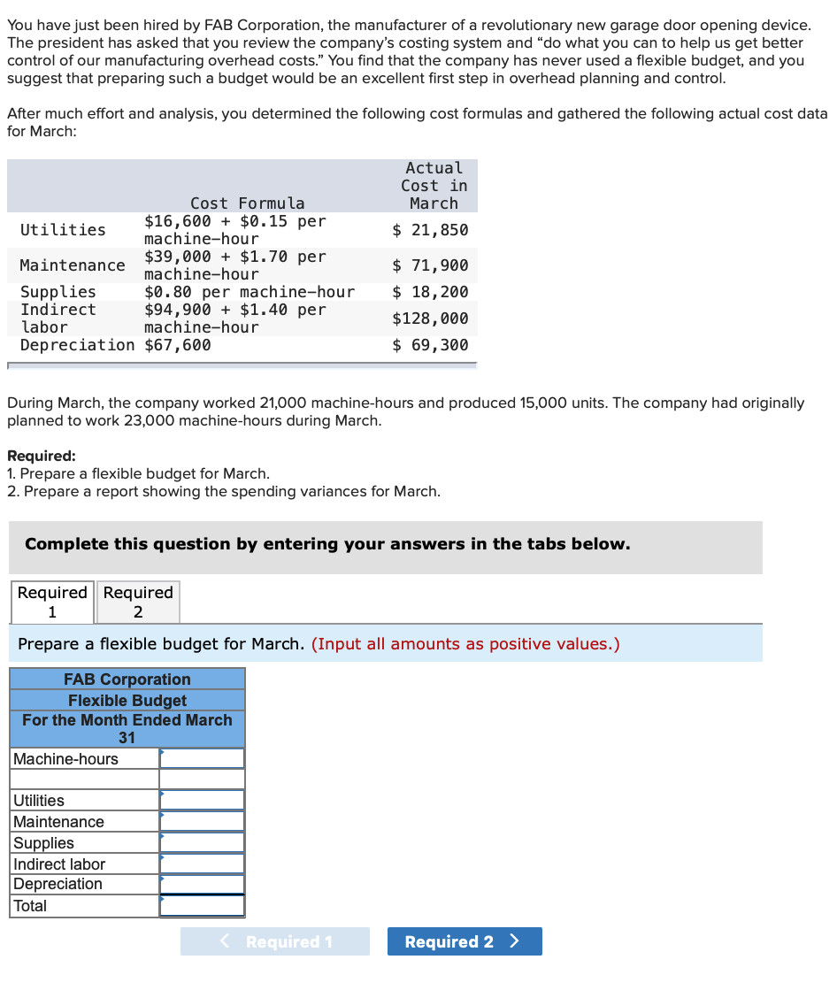 Solved You have just been hired by FAB Corporation, the