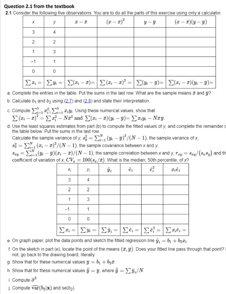 Question 2 1 From The Textbook 2 1 Consider The Fo Chegg Com