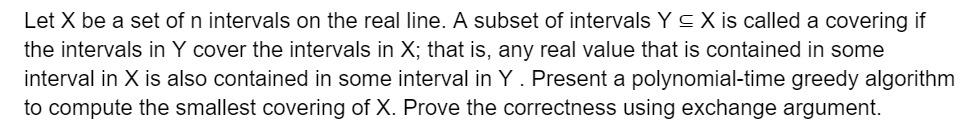 Solved Let X be a set of n intervals on the real line. A | Chegg.com
