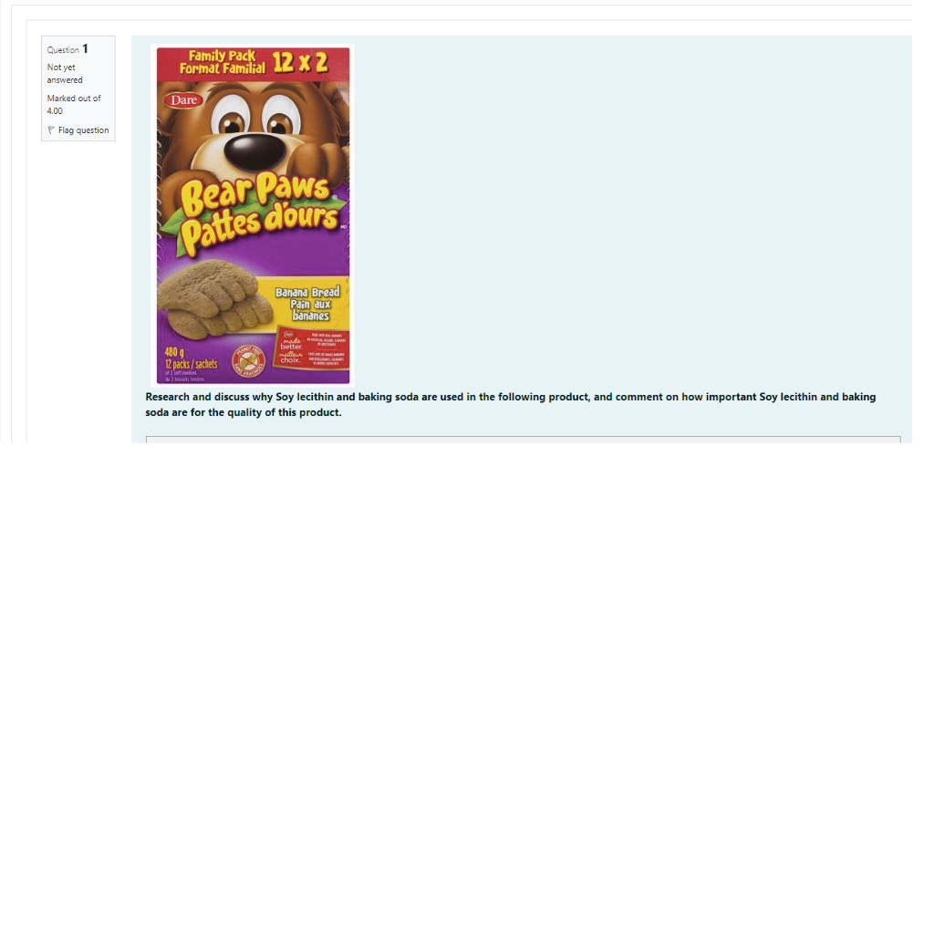 Solved Research and discuss why Soy lecithin and baking soda