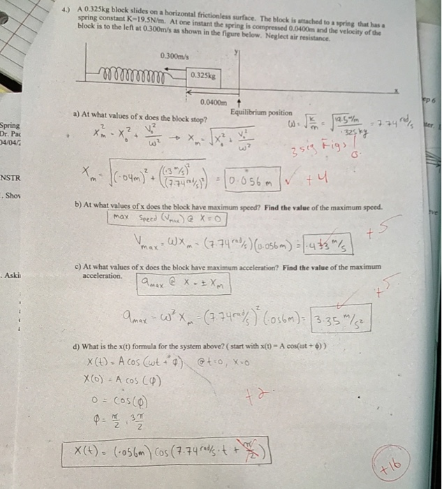 Solved kg block slides,on a horizontal frictionless surface.