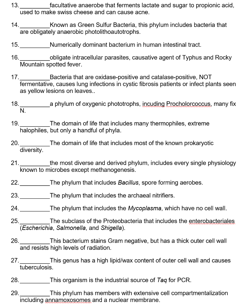 Solved Match the following terms appropriately to the | Chegg.com