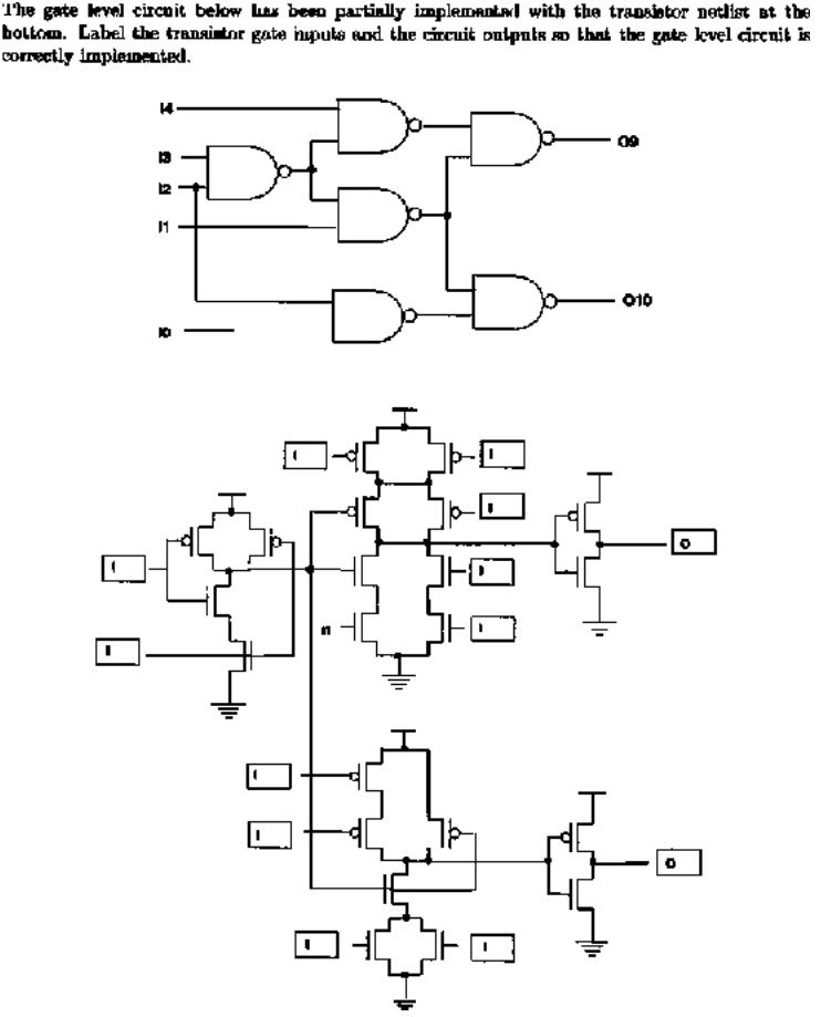 Solved The gate level circuit below wow bero partially | Chegg.com