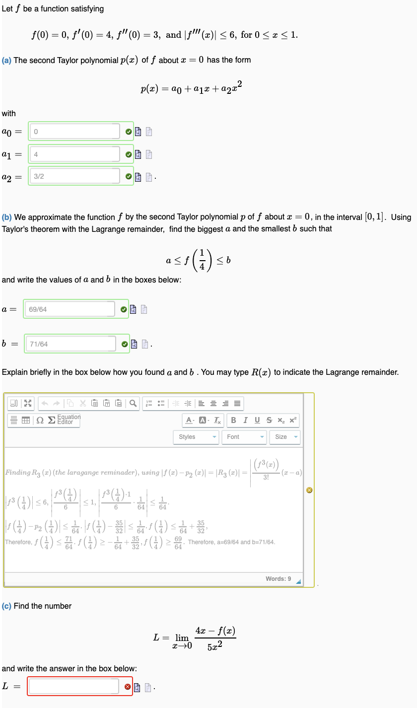 Solved Let F Be A Function Satisfying