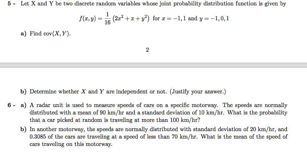 Solved 5 - Let X and Y be two discrete random variables | Chegg.com